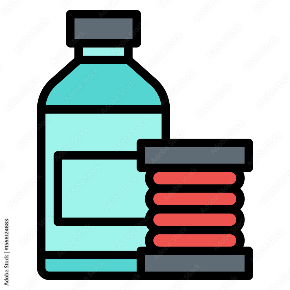 Poster material icon vector image. can be used for 3d printing.