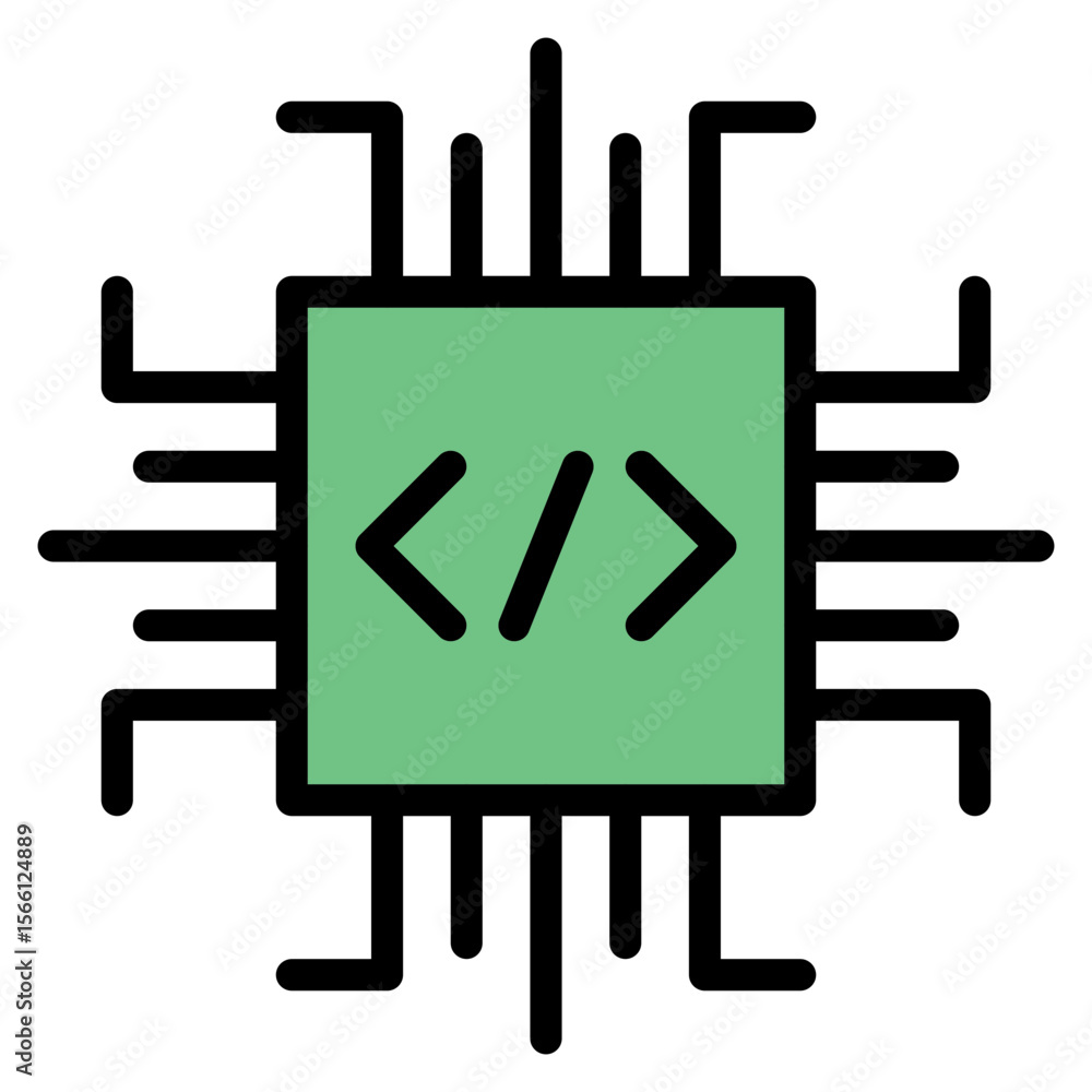 Aufkleber firmware icon vector image. can be used for 3d printing.