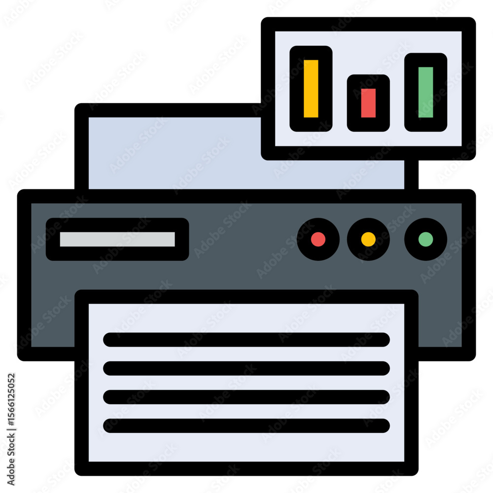 Poster print progress icon vector image. can be used for 3d printing.