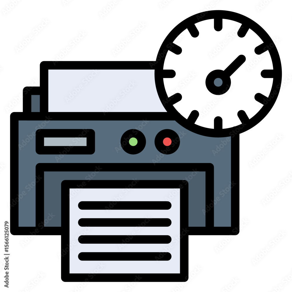 Poster print speed icon vector image. can be used for 3d printing.