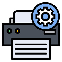 Print Status icon vector image. Can be used for 3d Printing.
