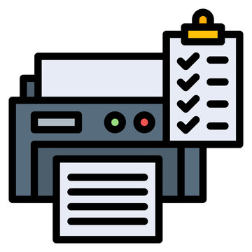 Print Queue icon vector image. Can be used for 3d Printing.
