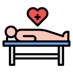 Postoperative Care icon vector image. Can be used for Plastic and Cosmetic Surgery.