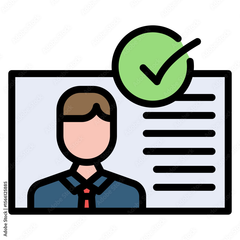 Poster account verification icon vector image. can be used for business audit.