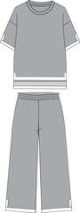  ladies top with pant artwork illustrations print vector art