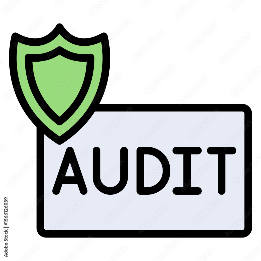 Poster cybersecurity audit icon vector image. can be used for business audit.