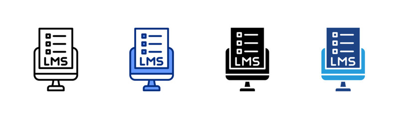 Lms Hub icon sheet multiple style collection