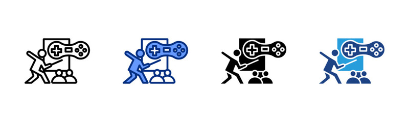 Gamified Training icon sheet multiple style collection