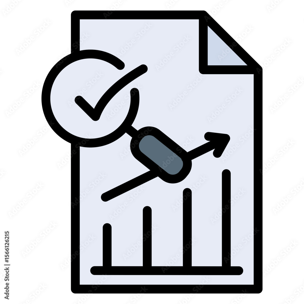Poster external review icon vector image. can be used for business audit.