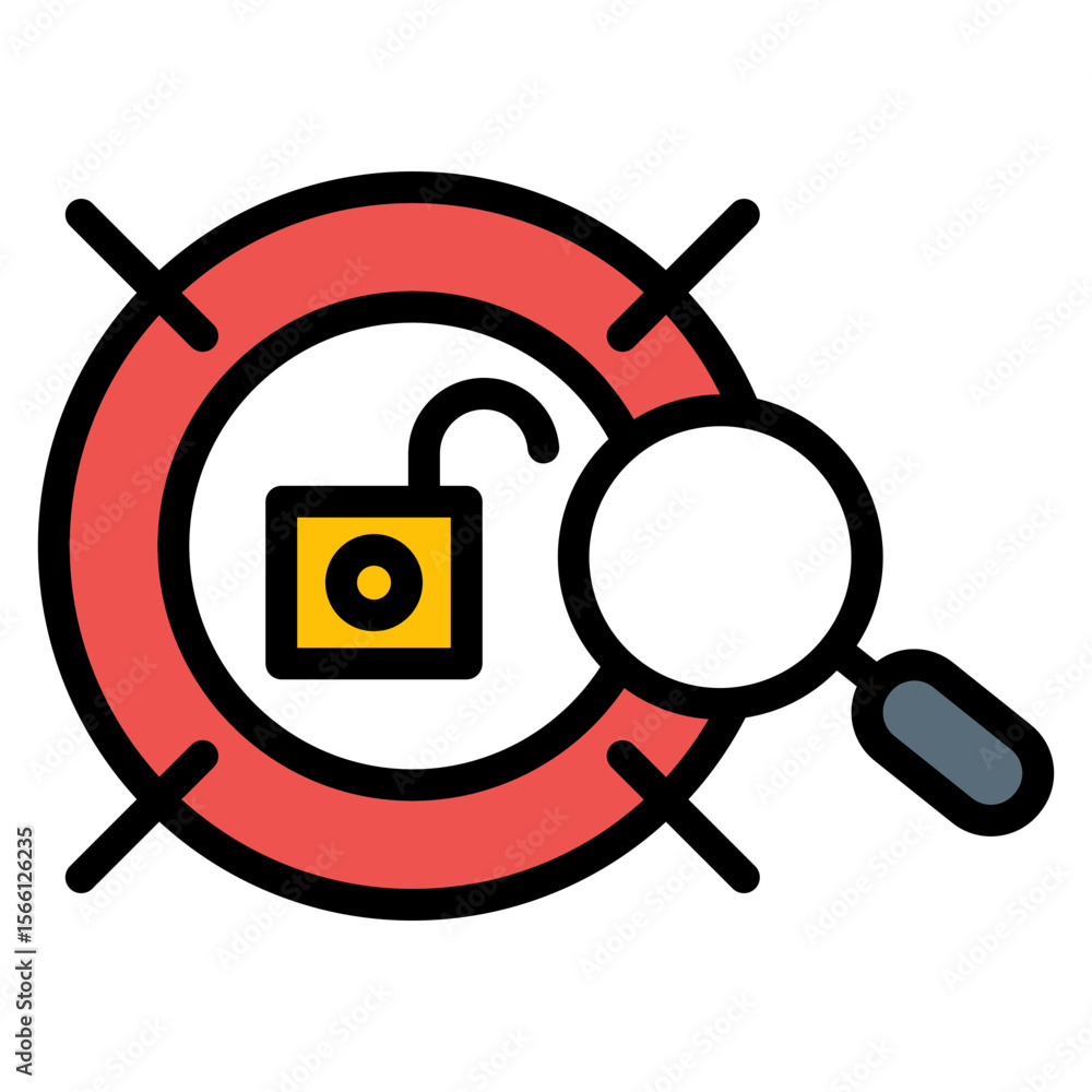 Poster fraud detection icon vector image. can be used for business audit.