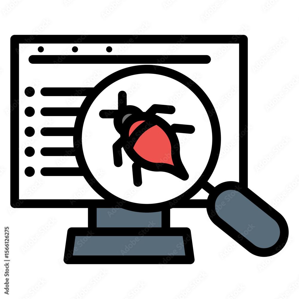 Aufkleber penetration testing icon vector image. can be used for business audit.