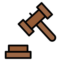 Gavel icon vector image. Can be used for Legal Services.