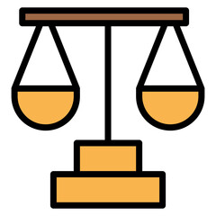 Scales of Justice icon vector image. Can be used for Legal Services.