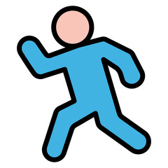 Runner Silhouette icon vector image. Can be used for Marathon.
