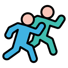 Running Group icon vector image. Can be used for Marathon.