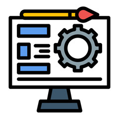 Design Software icon vector image. Can be used for Engineer in Mechanics.