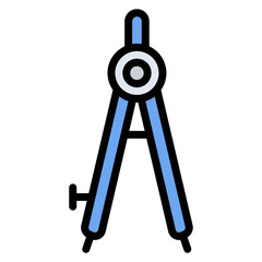 Drafting Compass icon vector image. Can be used for Engineer in Mechanics.