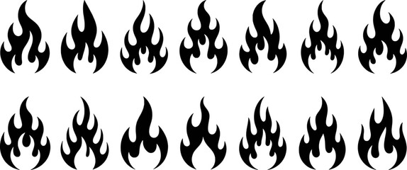 Tribal flames graphic design fire tattoo