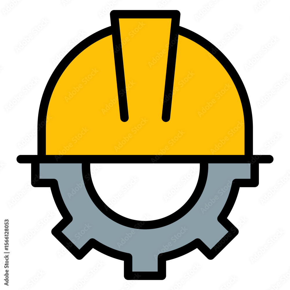 Poster engineer hard hat icon vector image. can be used for engineer in mechanics.