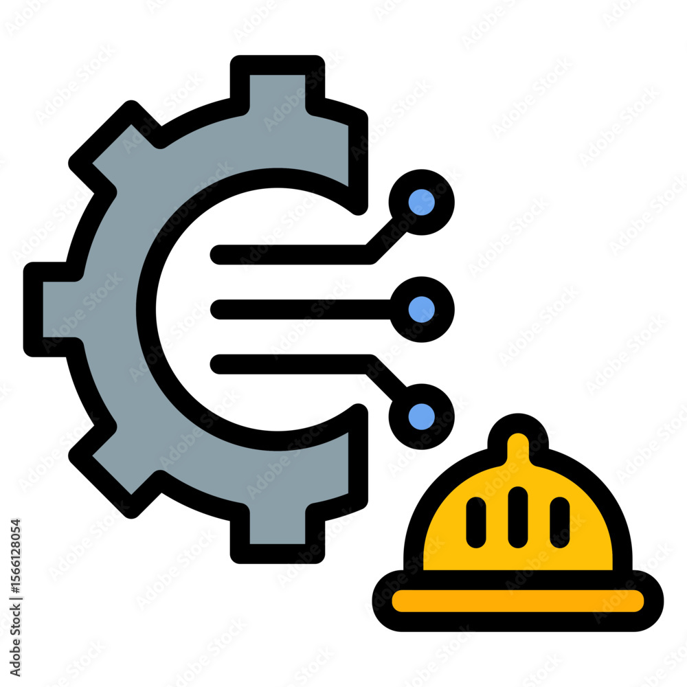 Poster engineer logo icon vector image. can be used for engineer in mechanics.