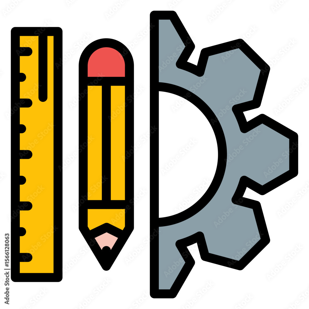 Poster engineer tools icon vector image. can be used for engineer in mechanics.