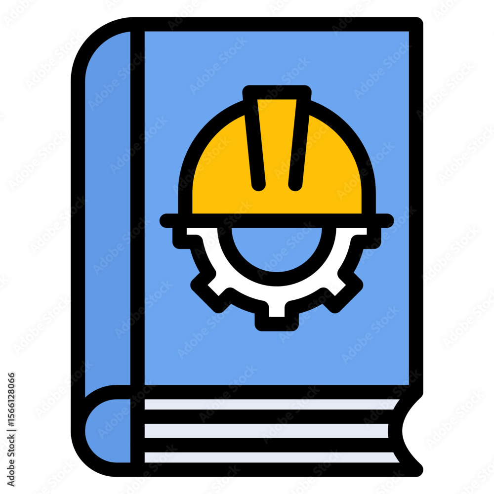 Poster engineers notebook icon vector image. can be used for engineer in mechanics.