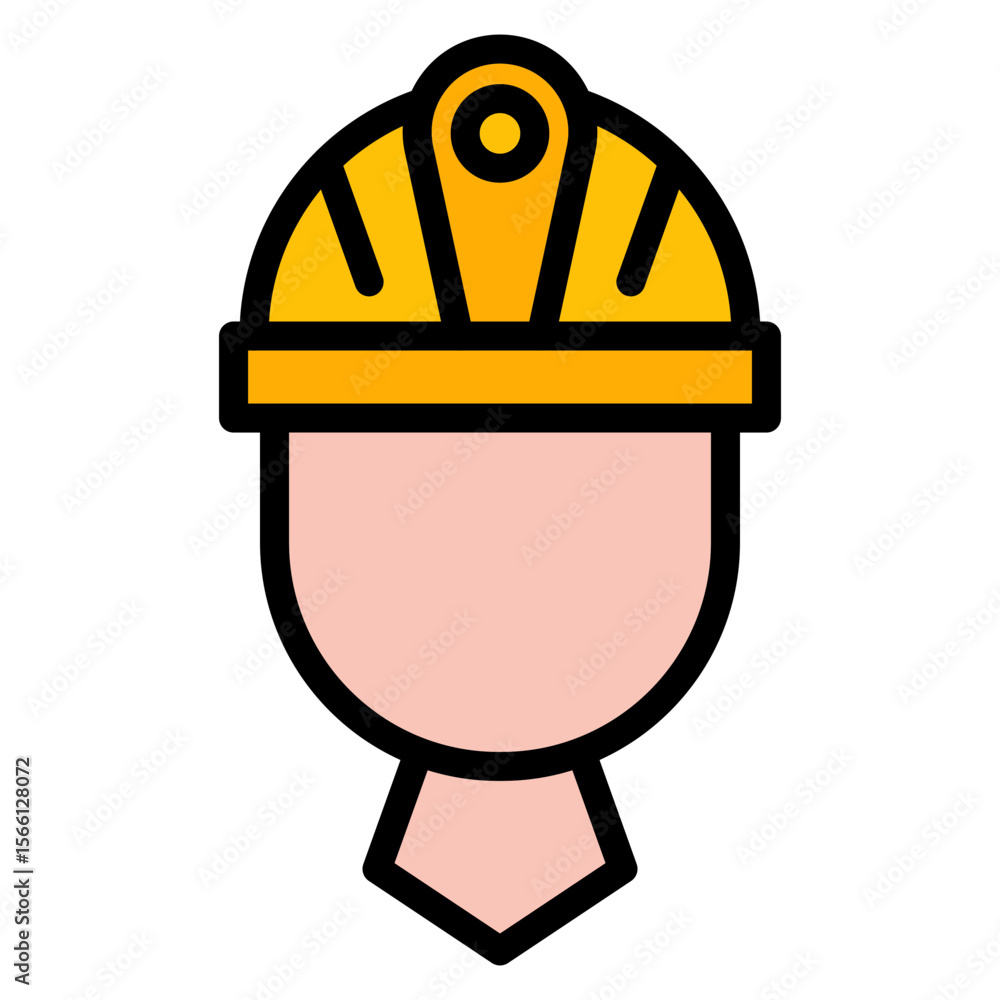 Aufkleber engineer cap icon vector image. can be used for engineer in mechanics.