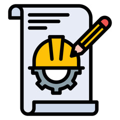 Engineer Sketch icon vector image. Can be used for Engineer in Mechanics.