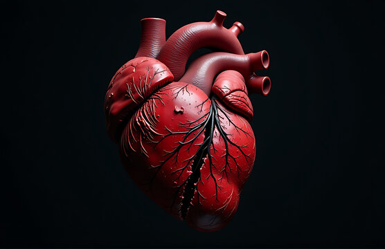 damaged heart portrayed dark negative symbol cardiac disease often represented broken heart black