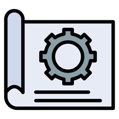 Technical Draft icon vector image. Can be used for Engineer in Mechanics.