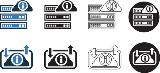 Information, server, database, host, hosting icon