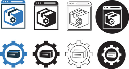 Package, SEO, service, online, parcel, shopping icon