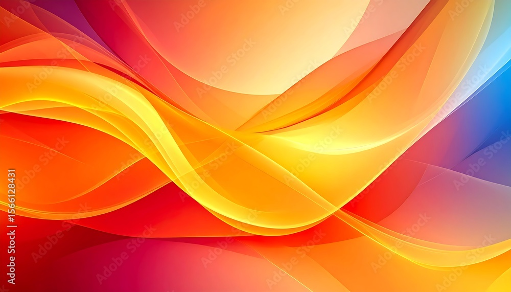 Poster Abstract colorful wave background design.