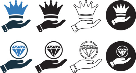 Premium, services, achievement icon