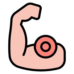 Muscle Strain icon vector image. Can be used for Body Ache.