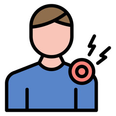 Soreness icon vector image. Can be used for Body Ache.