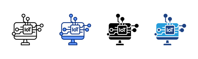 Iot Devices icon sheet multiple style collection