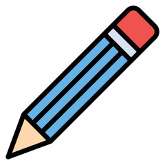 Pencil icon vector image. Can be used for Crafting.