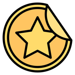 Stickers icon vector image. Can be used for Crafting.