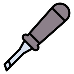 Wood Carving Chisel icon vector image. Can be used for Crafting.