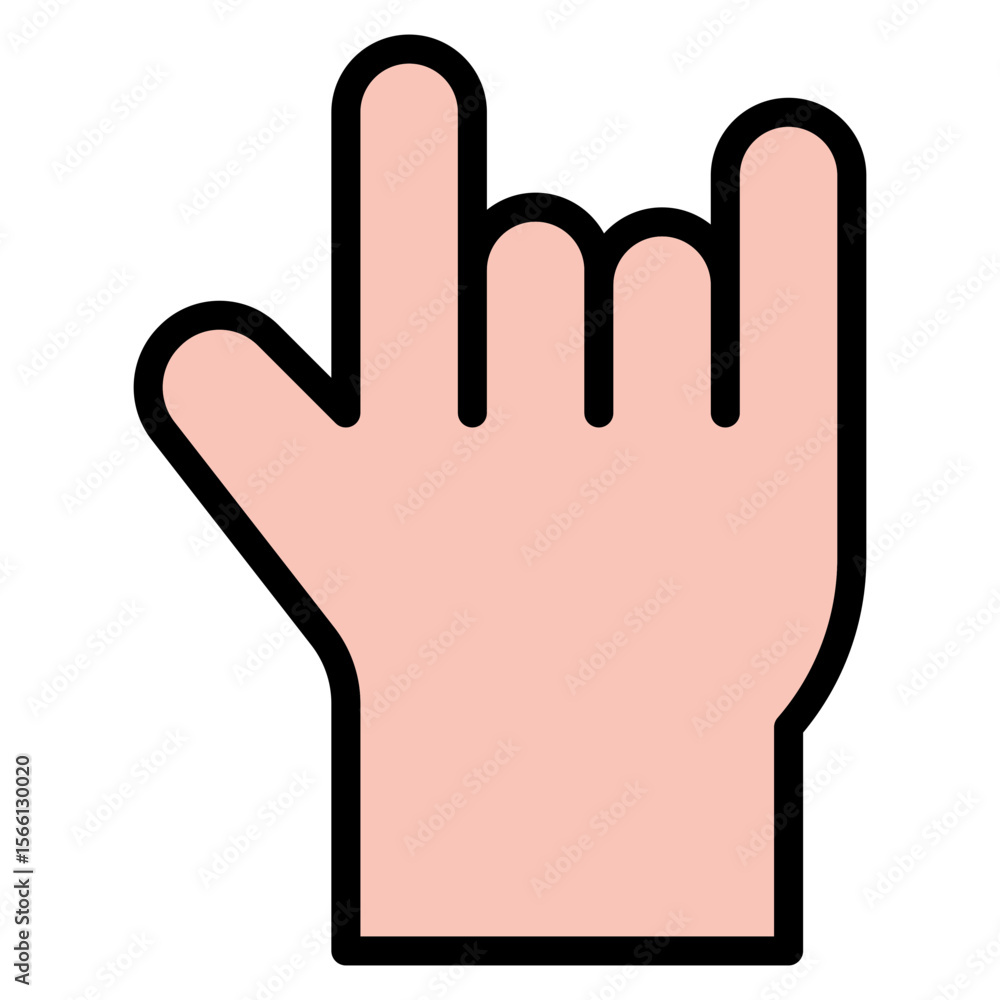 Poster rock and roll sign icon vector image. can be used for rock and roll.