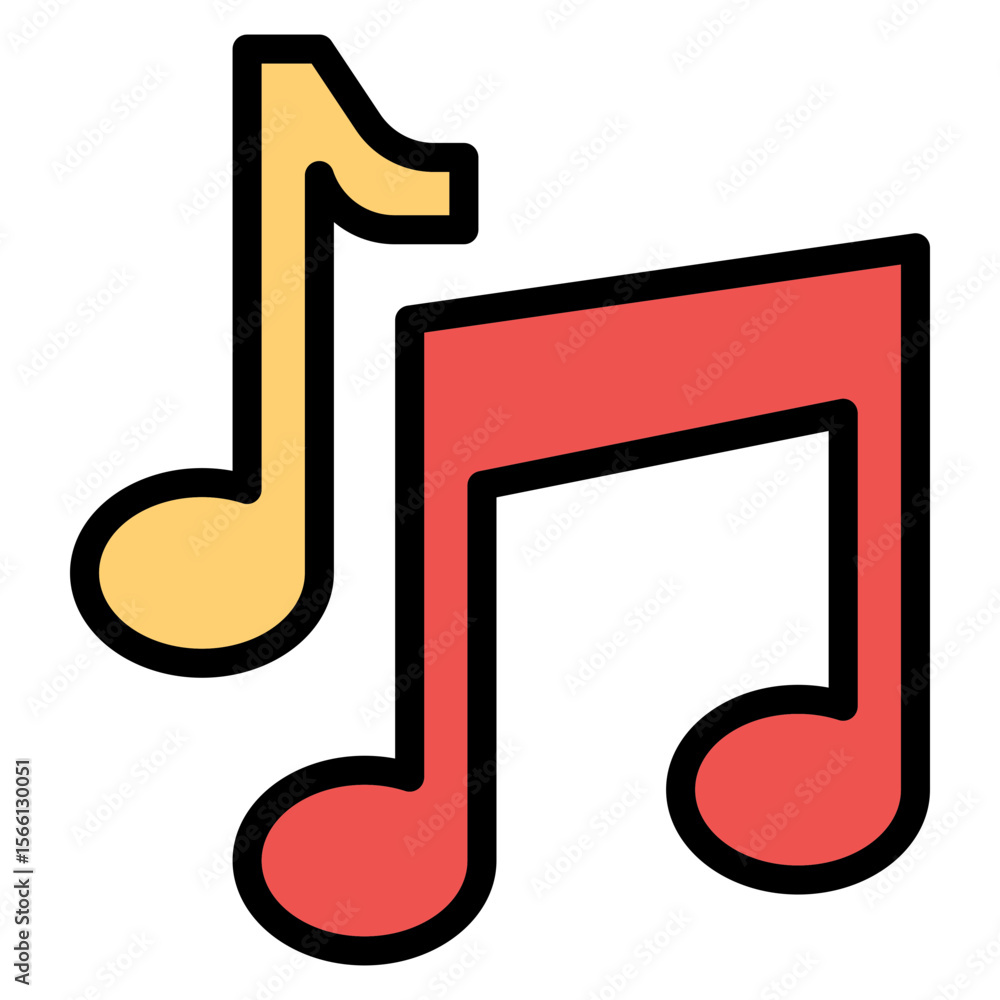 Poster music notes icon vector image. can be used for rock and roll.