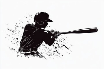 Baseball player preparing to swing during an outdoor game at a sports field on a sunny day, embodying focus and determination in their stance