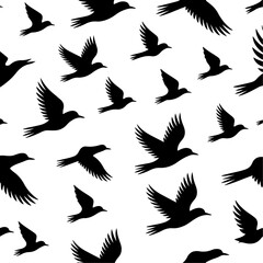 Obraz premium Unique and high quality Flock of birds silhouette set