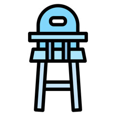 High Chair icon vector image. Can be used for Raising Children.