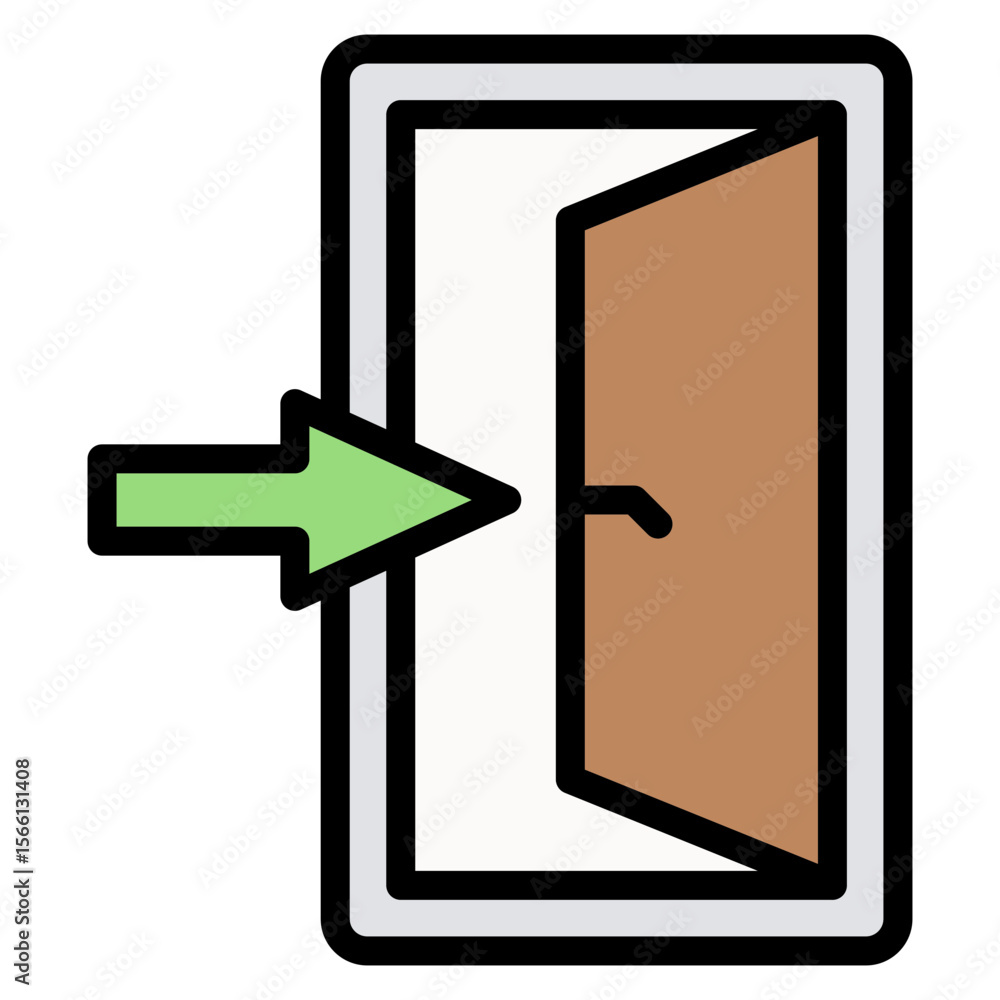 Poster emergency exit sign icon vector image. can be used for rescue and response.