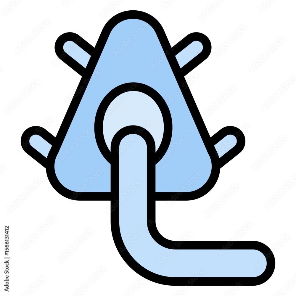 Poster emergency mask icon vector image. can be used for rescue and response.