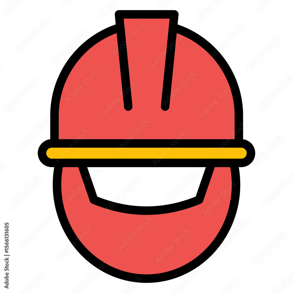 Poster firefighter helmet icon vector image. can be used for rescue and response.