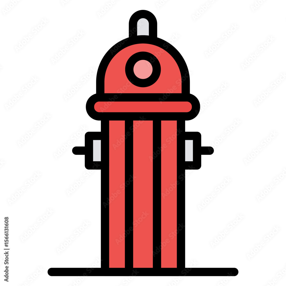 Aufkleber fire hydrant icon vector image. can be used for rescue and response.