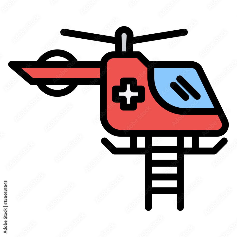 Poster helicopter rescue icon vector image. can be used for rescue and response.